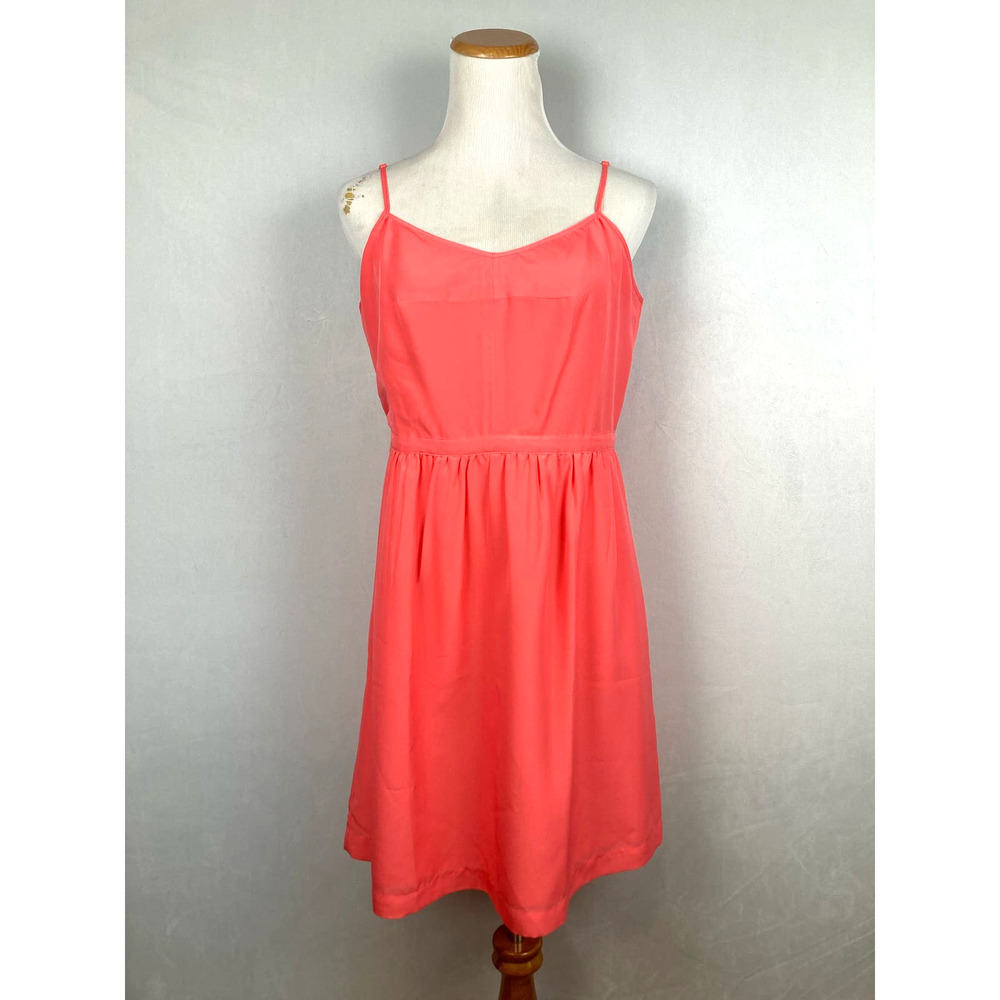 NWT J. Crew Factory Cami Dress Size 12 Coral Pink Sleeveless Mini Preppy